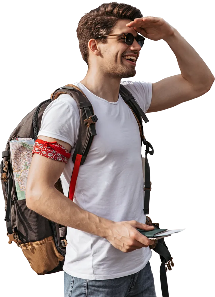Turista explorando
